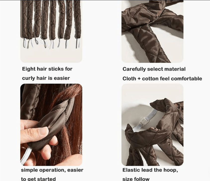 Lazy Hairband Octopus Curling Iron – Heatless Styling for Effortless Elegance