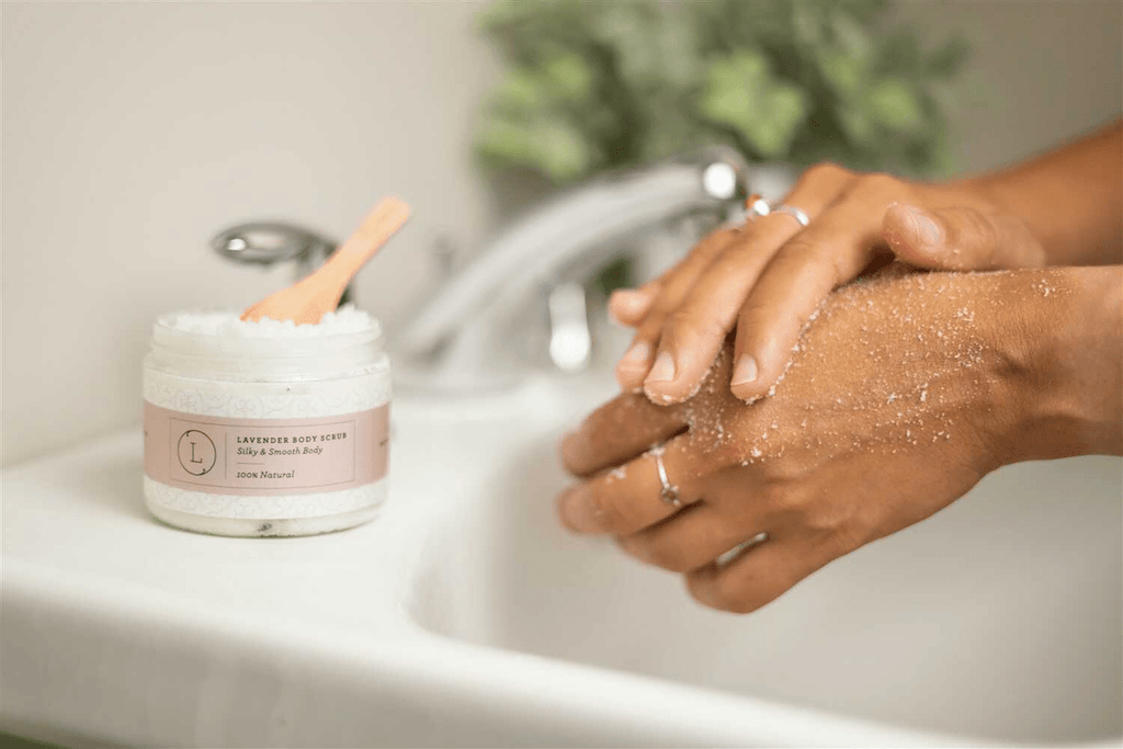 Lizlush Natural Body Scrub – Lavender Body Salt Scrub