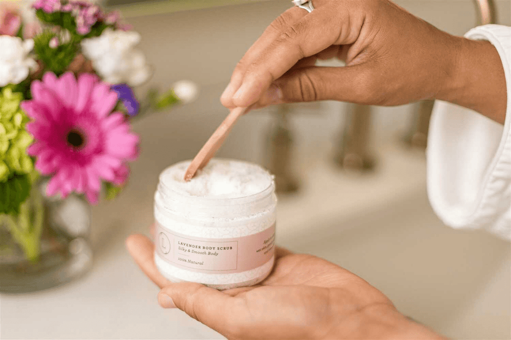 Lizlush Natural Body Scrub – Lavender Body Salt Scrub