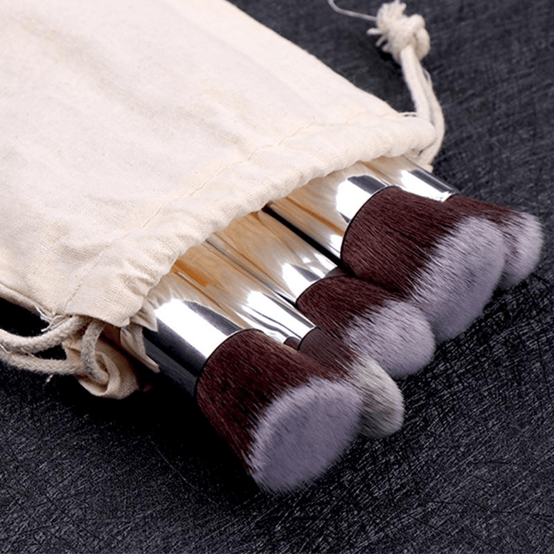 Lucky Beauty 11-Piece Bamboo Makeup Brush Set - Vegan & Eco-Friendly