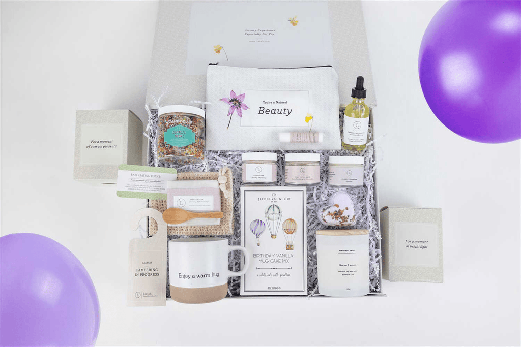 Luxury Birthday Gift Basket for Her - Personalized Spa & Relaxation Set