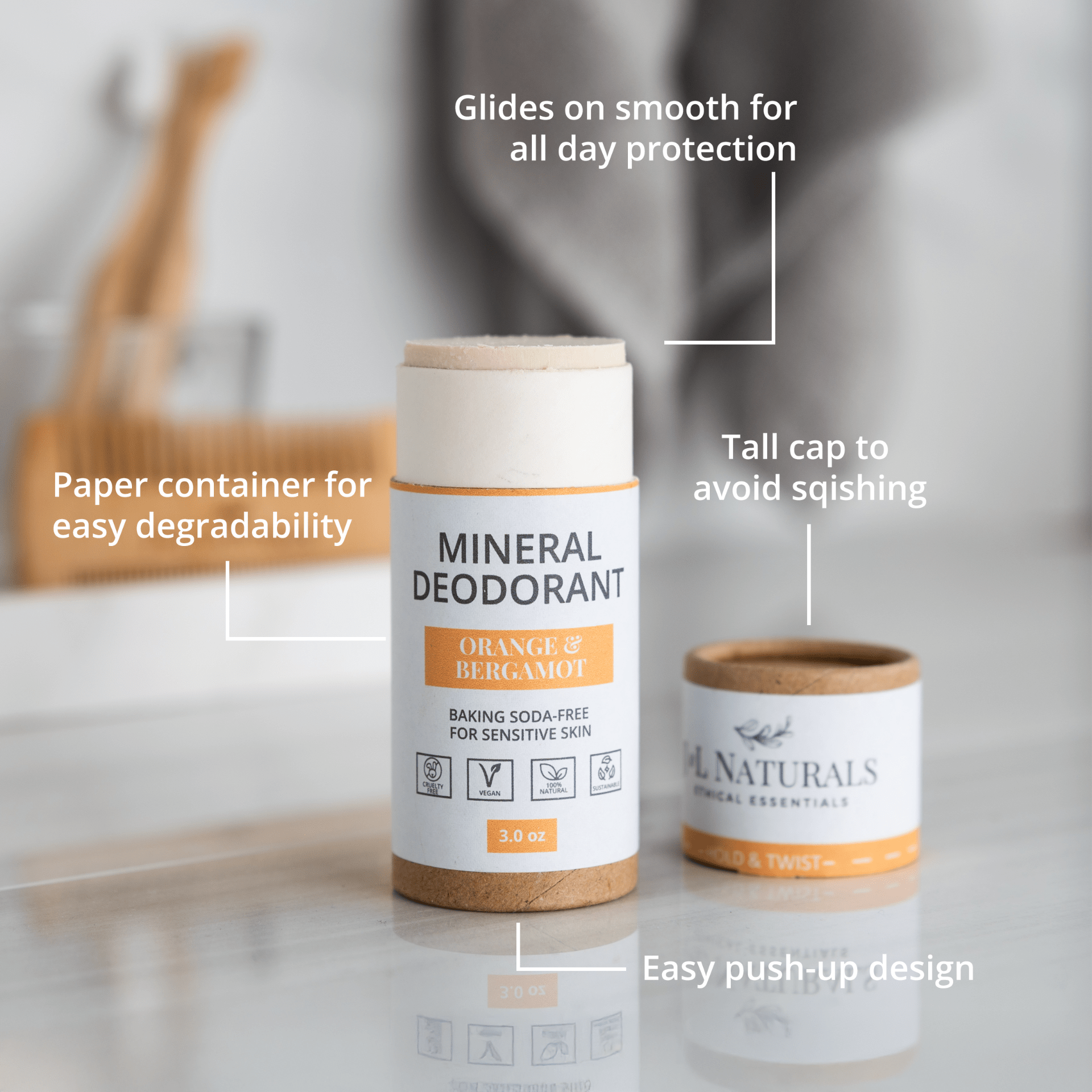 Mineral Deodorant (2-Pack) – Baking Soda-Free for Sensitive Skin