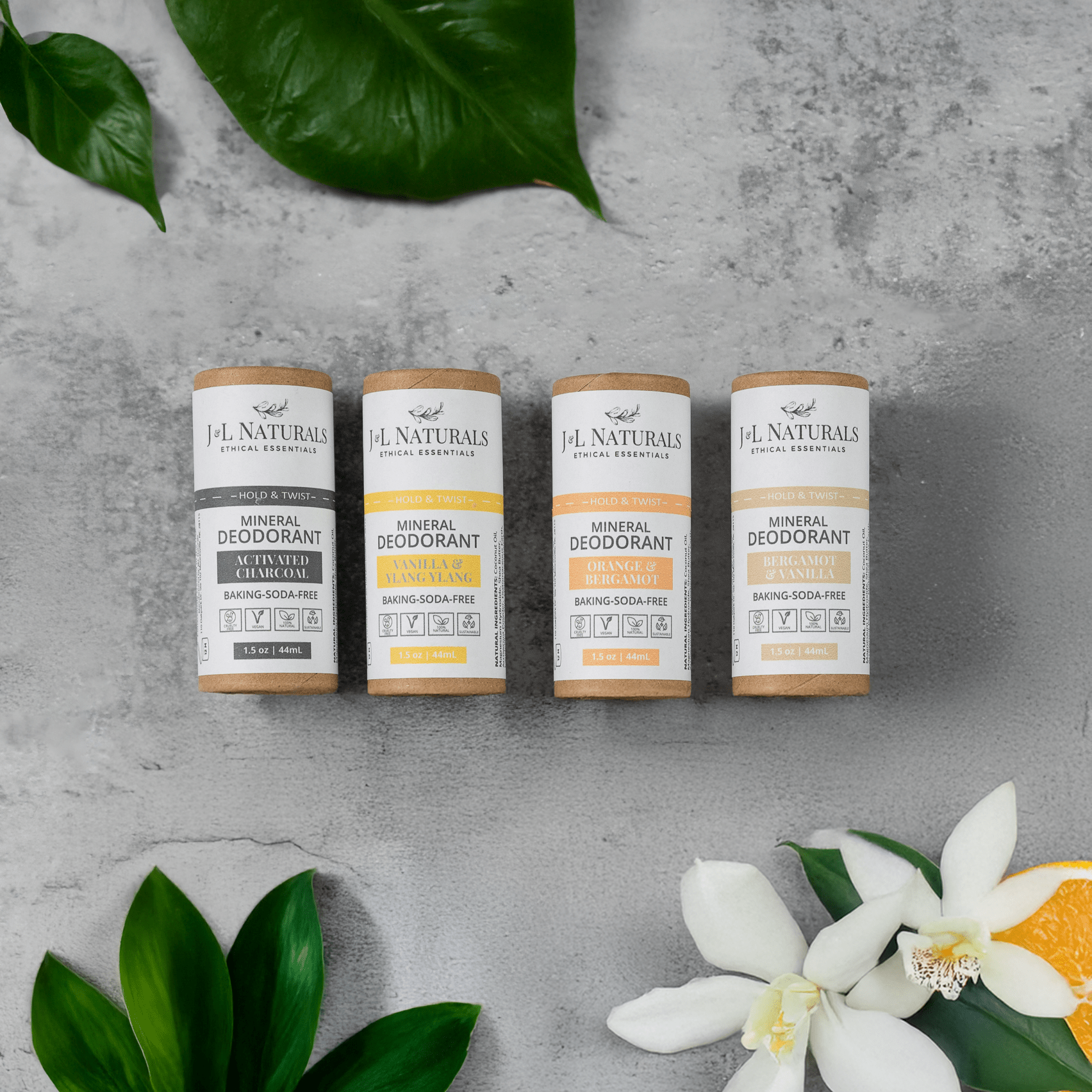 Mineral Deodorant Bundle (4-Pack) – Baking Soda-Free for Sensitive Skin