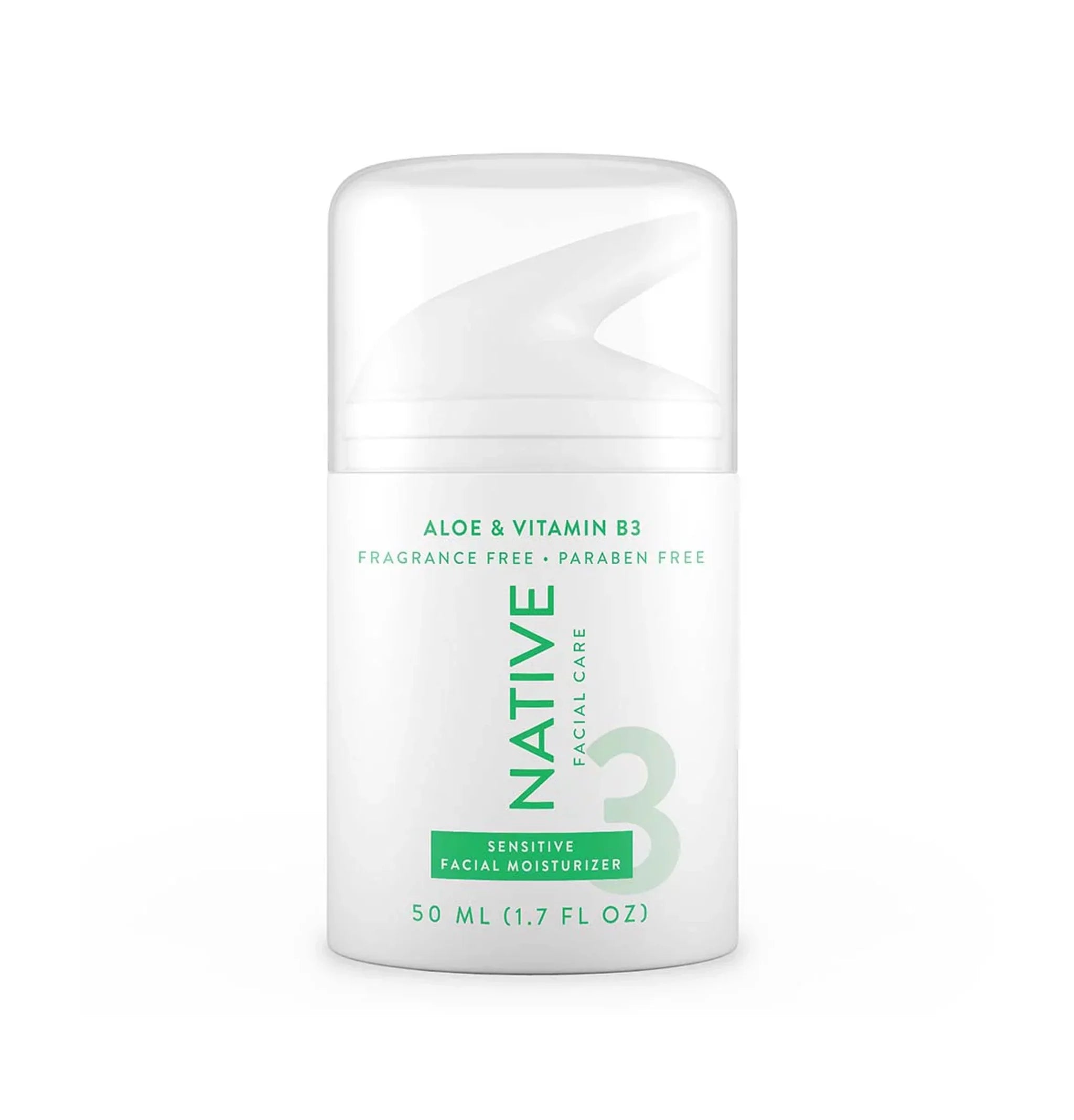 Hidratante facial sensible NATIVE con aloe y niacinamida, 50 ml (1.7 oz líq.) - Nuevo