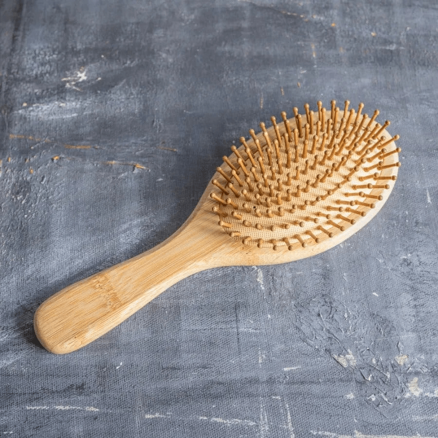 Natural Bamboo Hair Brush Set - Eco-Friendly Detangling & Scalp Massage Kit