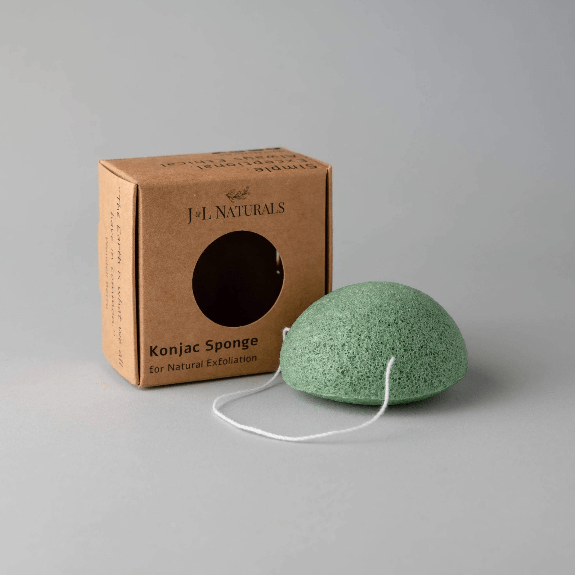 Natural Exfoliating Konjac Sponge Duo - Gentle & Biodegradable