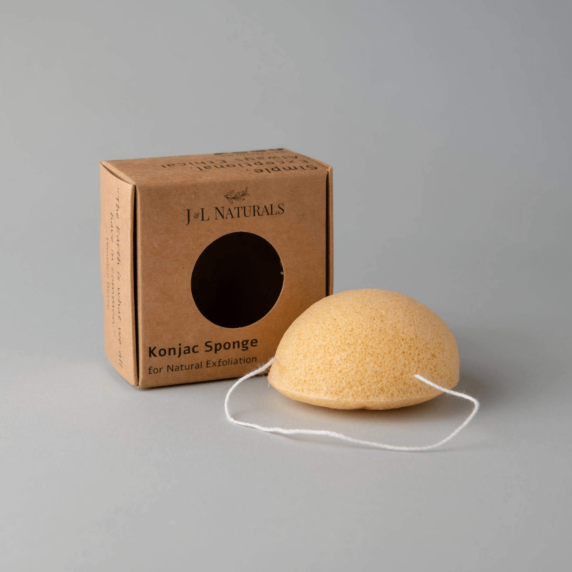 Natural Exfoliating Konjac Sponge Duo - Gentle & Biodegradable