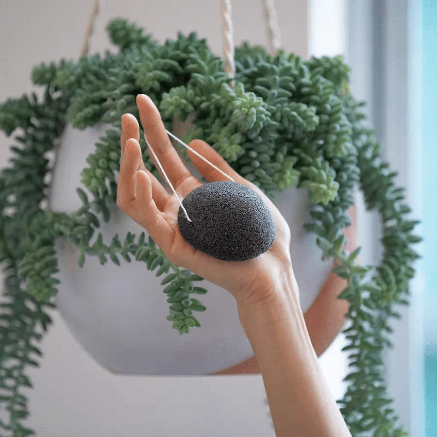 Natural Face Exfoliator - Konjac Facial Sponge with Charcoal