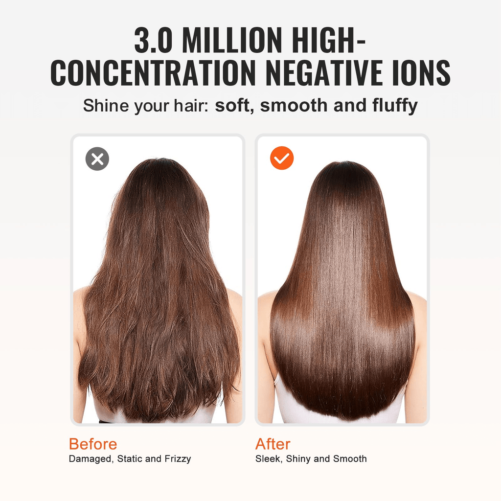 Negative Ion Hair Dryer, 98,000 RPM High‑Speed Brushless, Lightweight with Nozzles & Diffuser