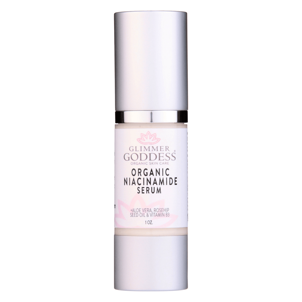 Organic Niacinamide Serum 5% by Glimmer Goddess | Pore-Refining, Smoothing