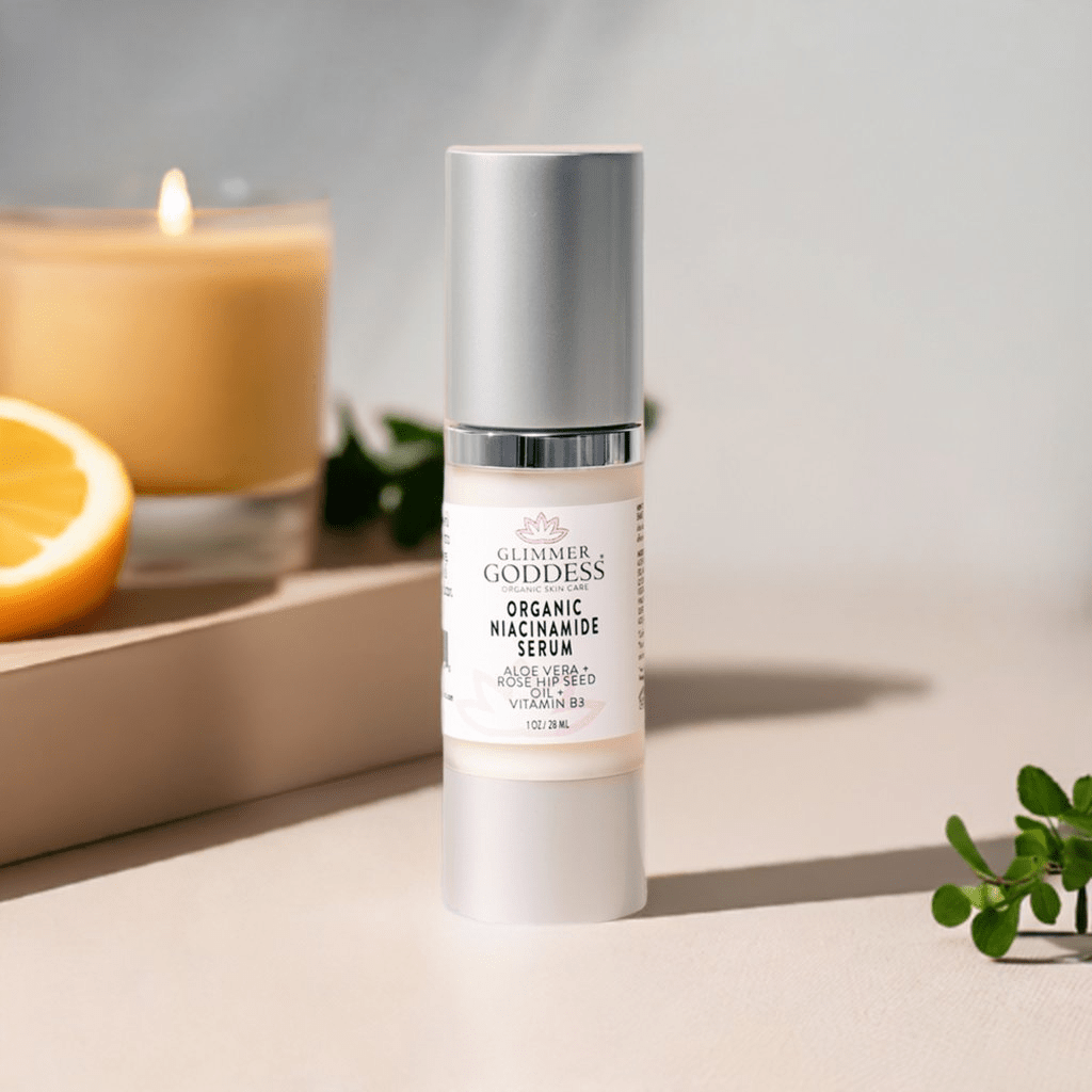 Organic Niacinamide Serum 5% by Glimmer Goddess | Pore-Refining, Smoothing