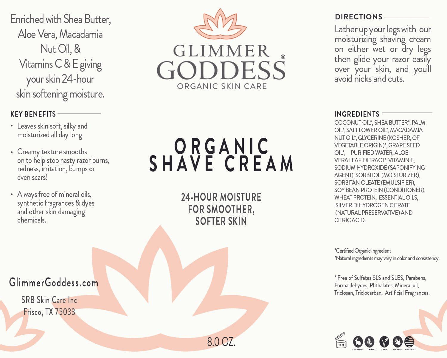 Organic Shaving Cream for Sensitive Skin | Soothing Aloe & Shea Butter