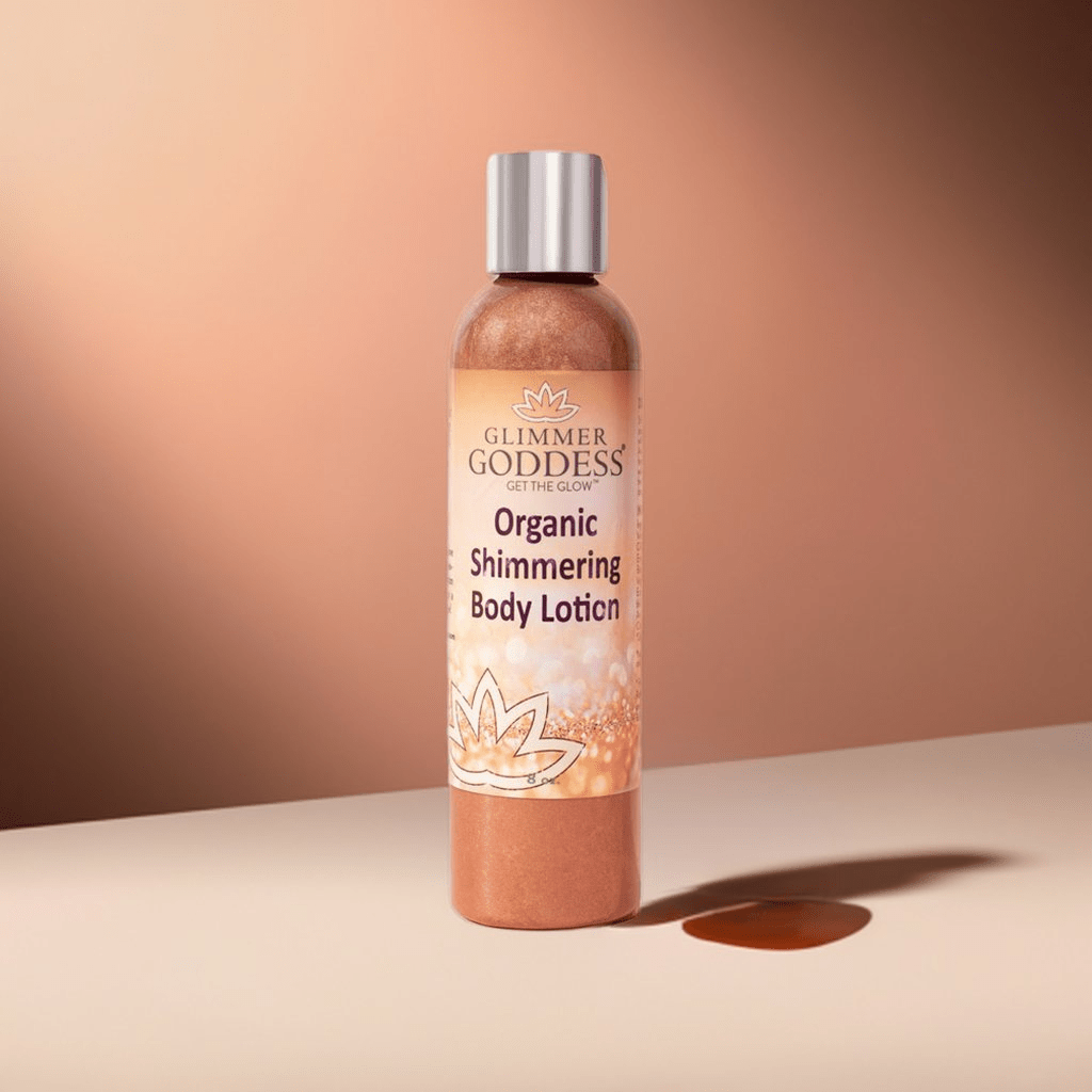 Organic Shimmer Body Lotion — Bronze Glow, Hydration, Clean