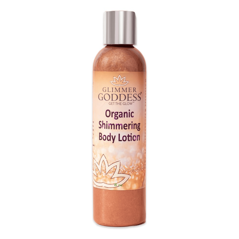 Organic Shimmer Body Lotion — Bronze Glow, Hydration, Clean