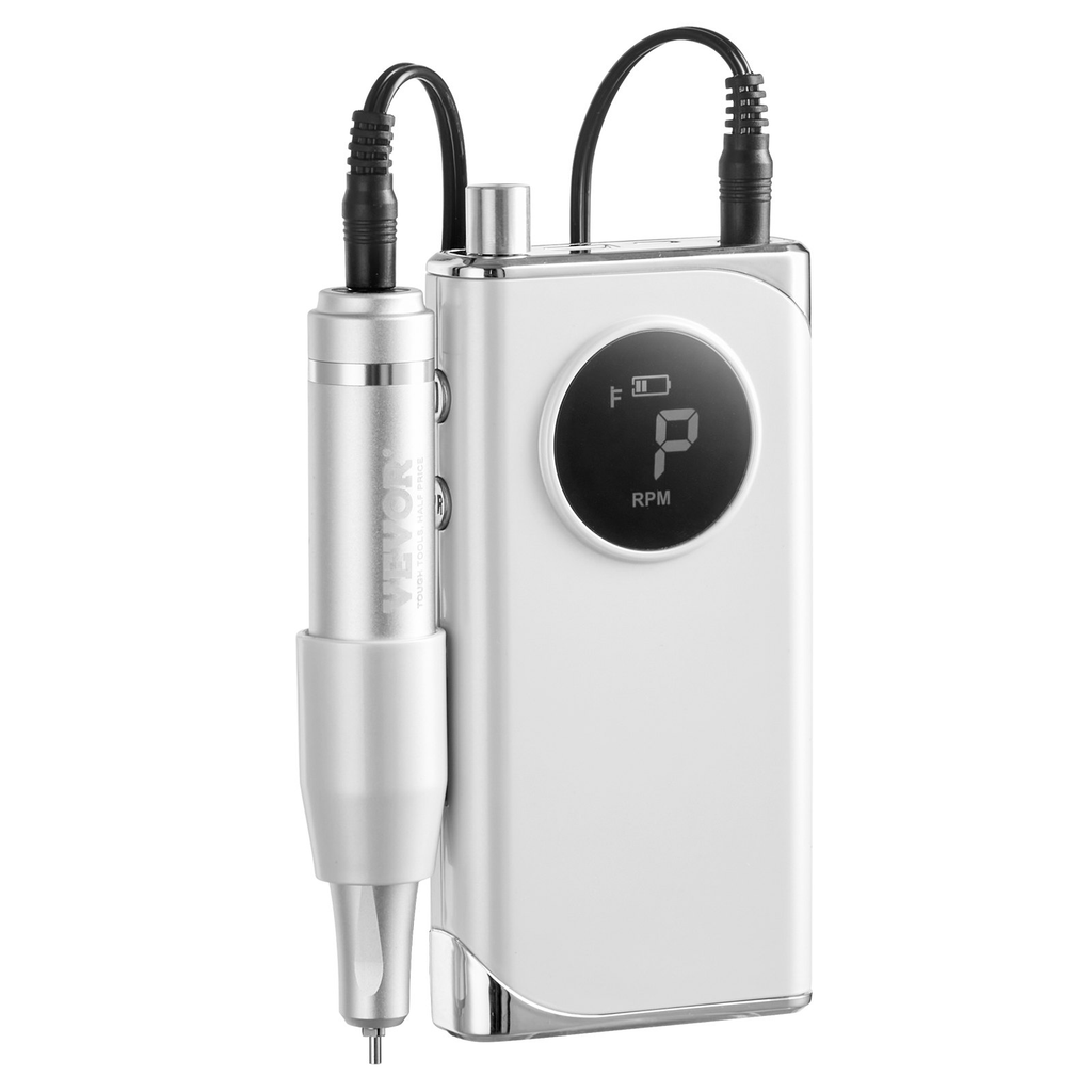 Portable Nail Drill 40000 RPM Cordless by VEVOR | LCD Control + 6 Bits