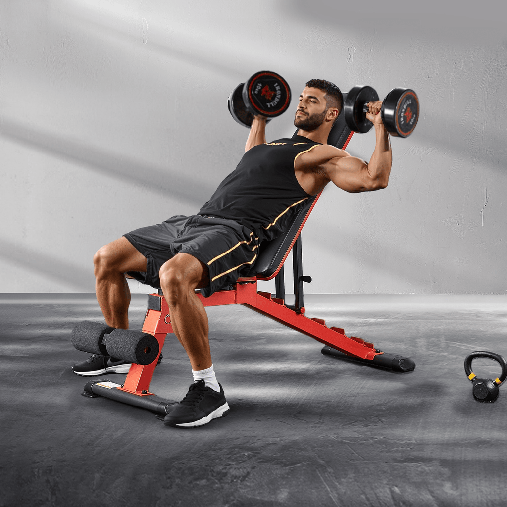 Adjustable Weight Bench for Home Gym, Heavy-Duty Foldable