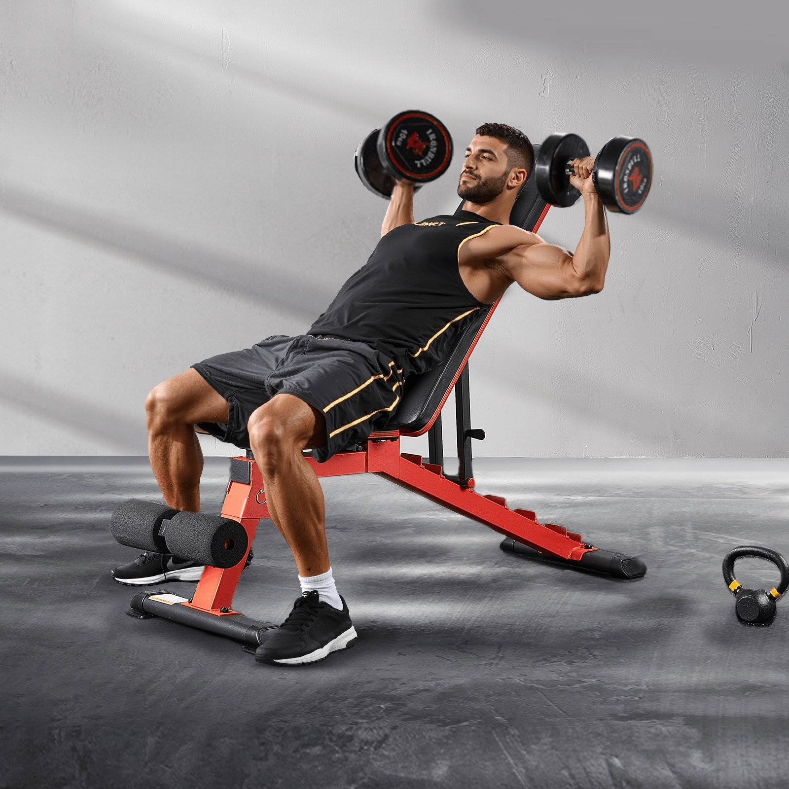 Adjustable Weight Bench for Home Gym, Heavy-Duty Foldable