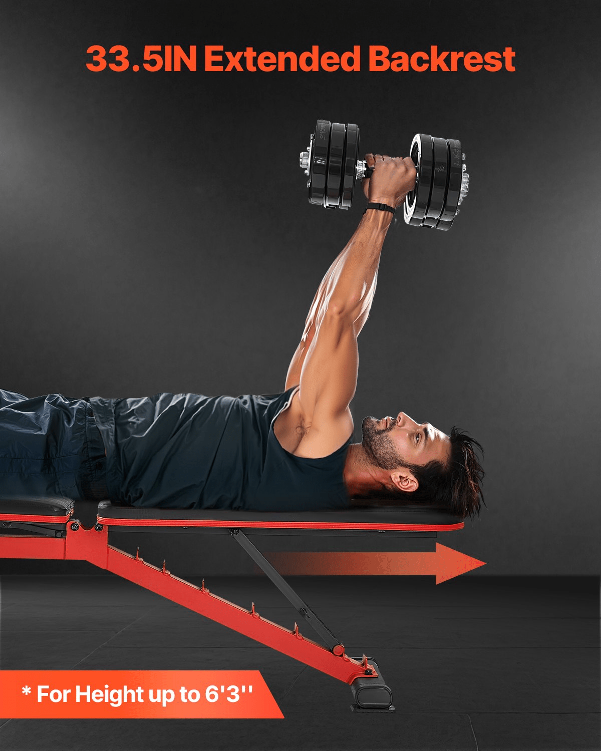 Adjustable Weight Bench for Home Gym, Heavy-Duty Foldable