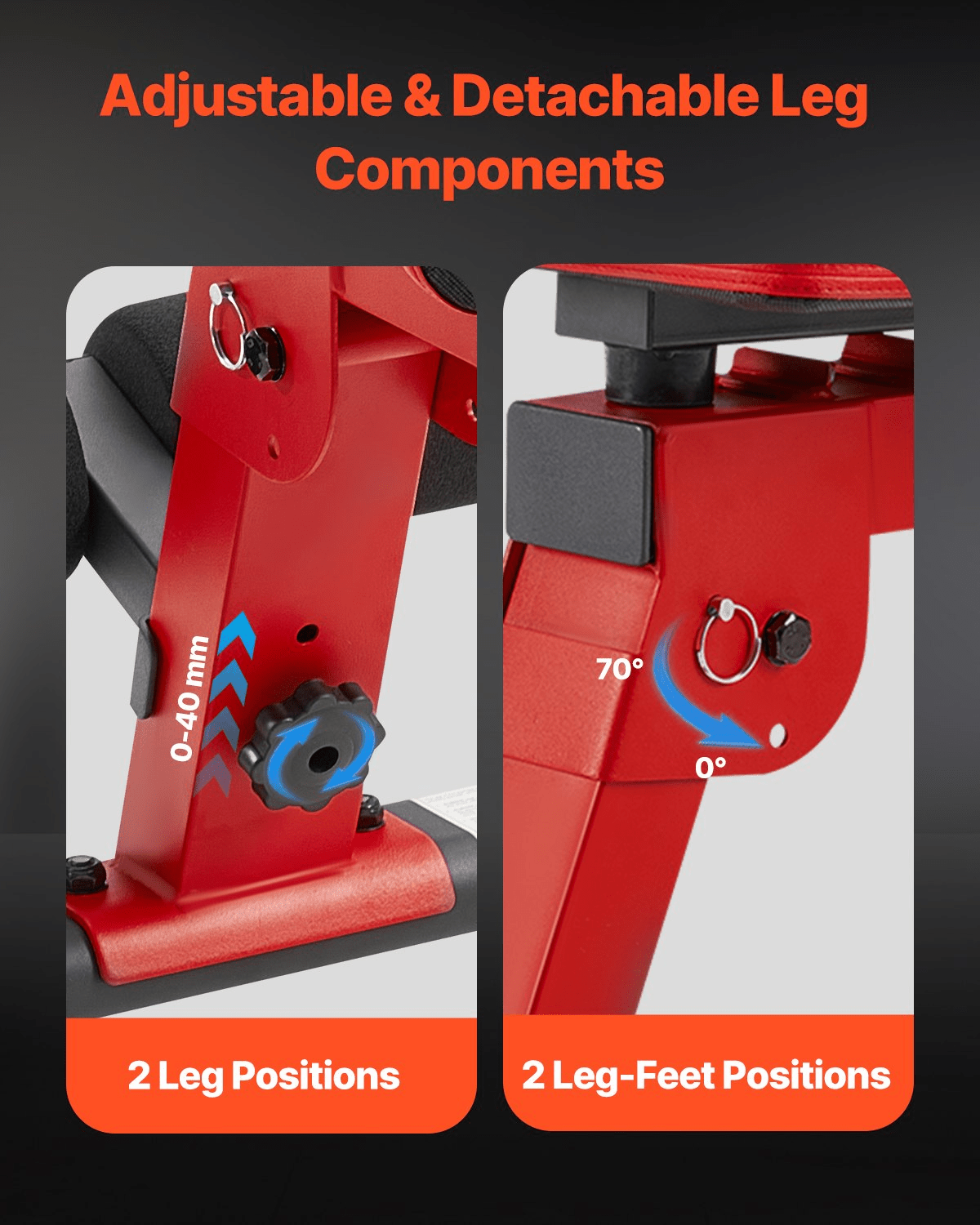 Adjustable Weight Bench for Home Gym, Heavy-Duty Foldable