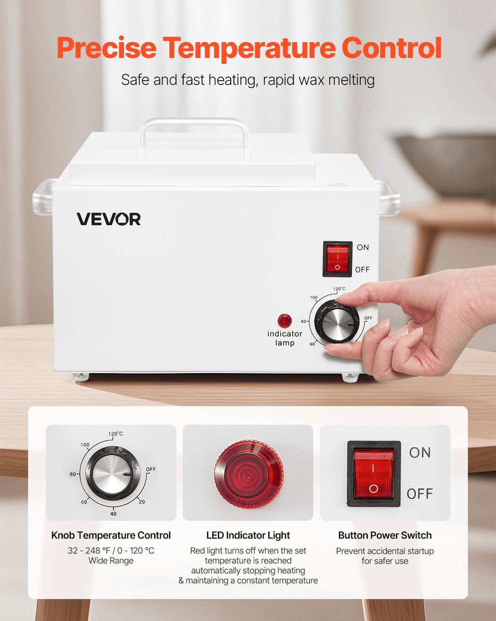 Professional Wax Warmer 3L by VEVOR — Fast, Even Heat with Precise Control