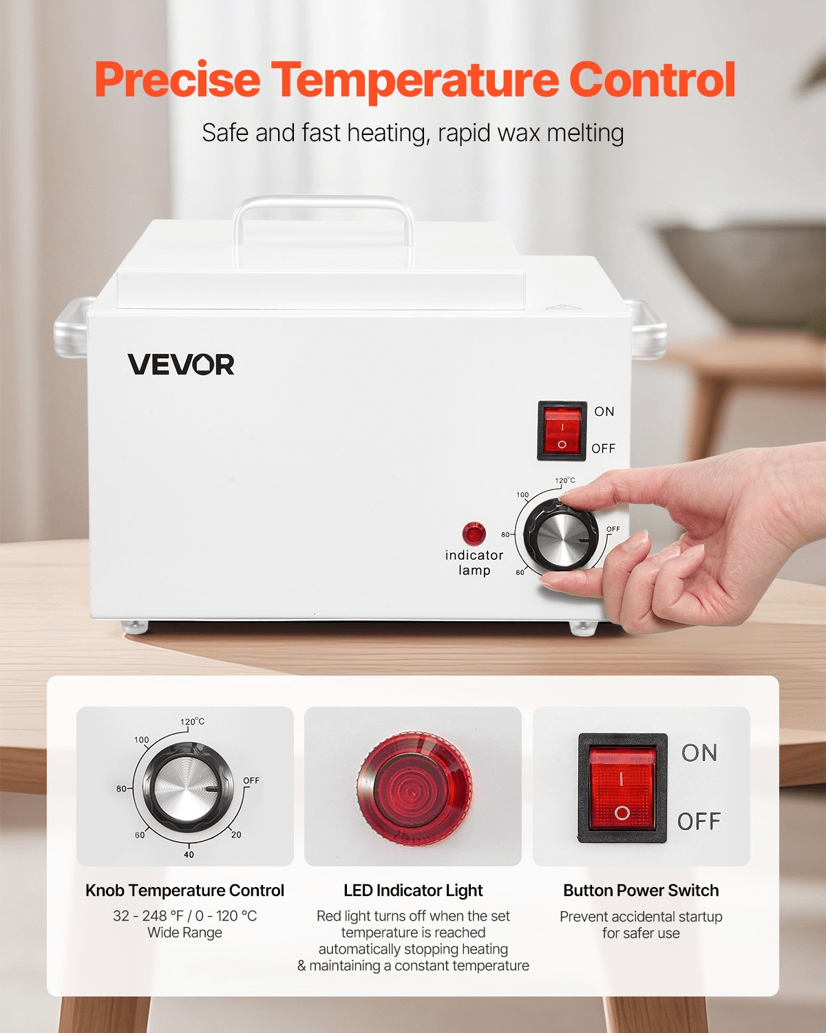 Professional Wax Warmer 3L by VEVOR — Fast, Even Heat with Precise Control