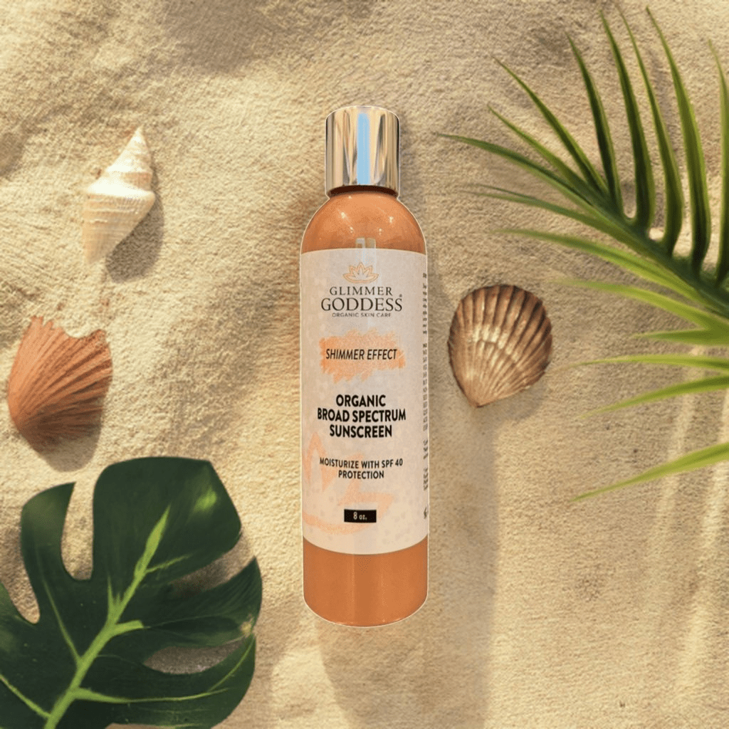 Reef-Safe Sunscreen SPF 40 - Glimmer Goddess Organic Shimmer Lotion