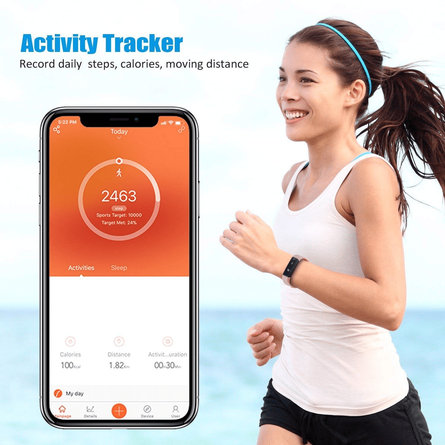 SmartFit Slim Activity Tracker – Lightweight, Stylish & Packed with Features