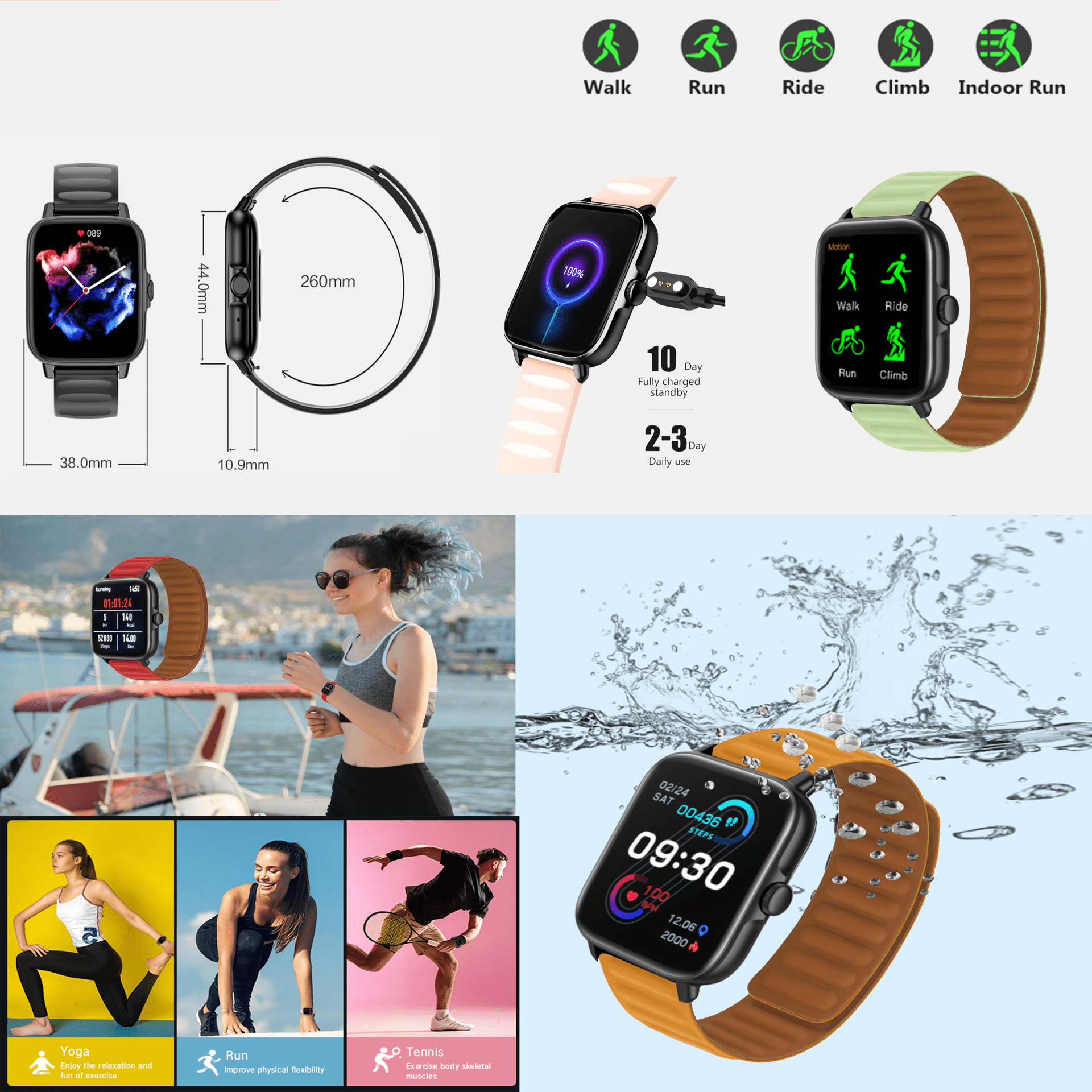 SmartPRO Smartwatch with Magnetic Belt & Activity Tracker – Your Wellness, Your Style