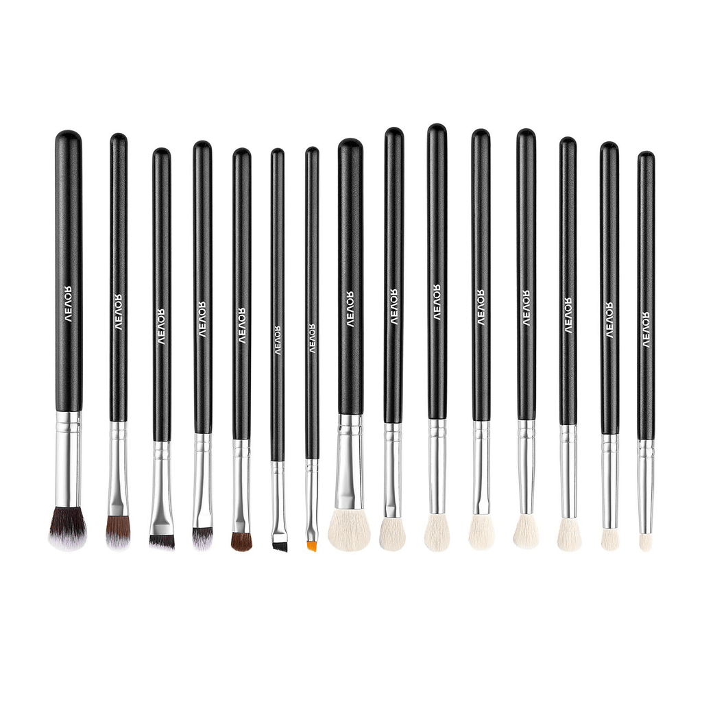 VEVOR Vegan Makeup Brush Set, 15-Piece Synthetic Kit