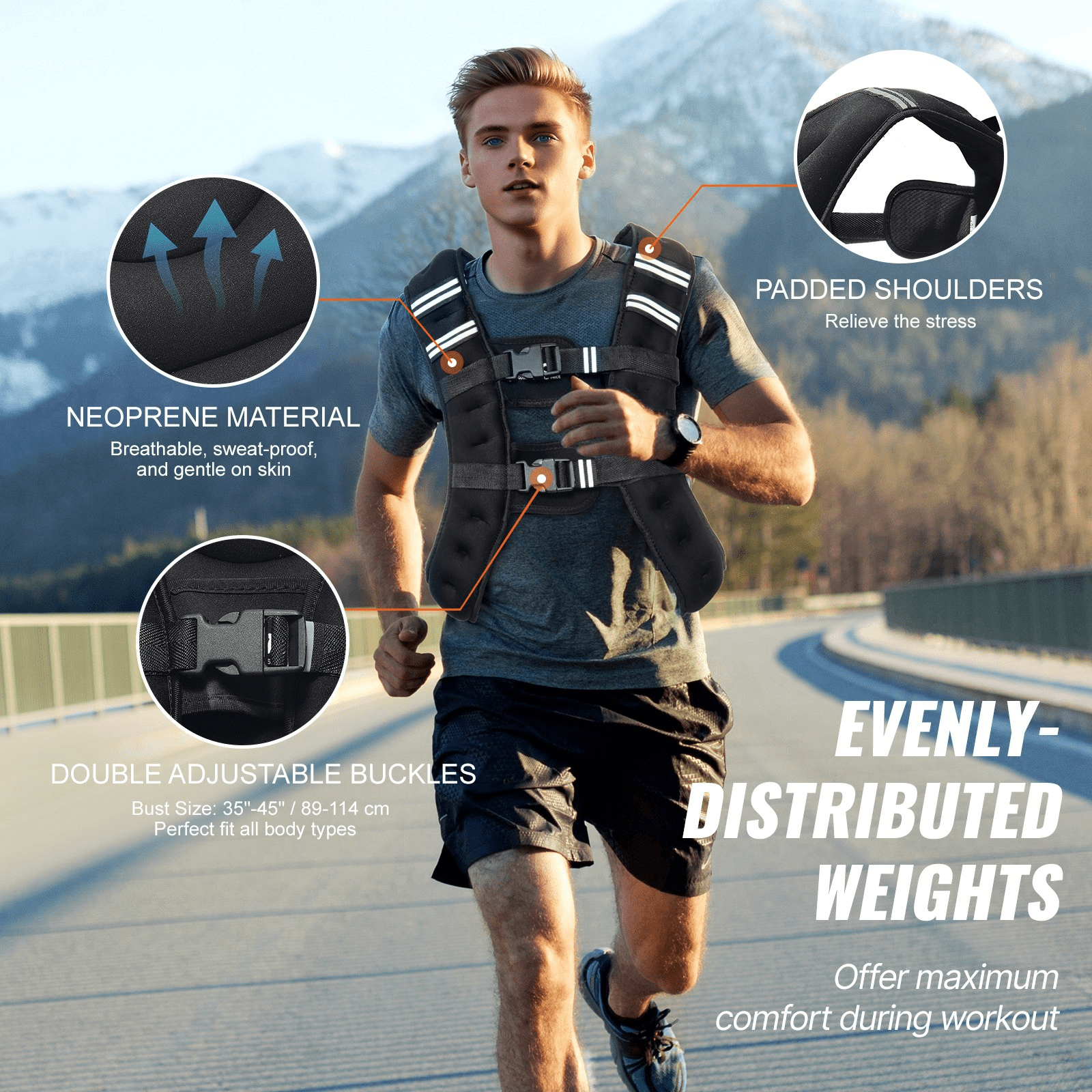 VEVOR 16 lb Weighted Vest for Training & Cardio