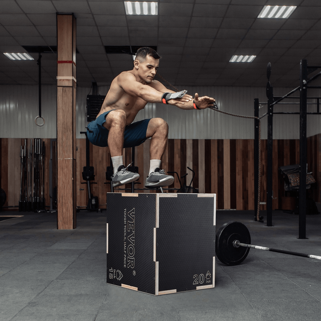 VEVOR 3-in-1 Wooden Plyometric Jump Box – Adjustable Training Platform for Strength & Agility