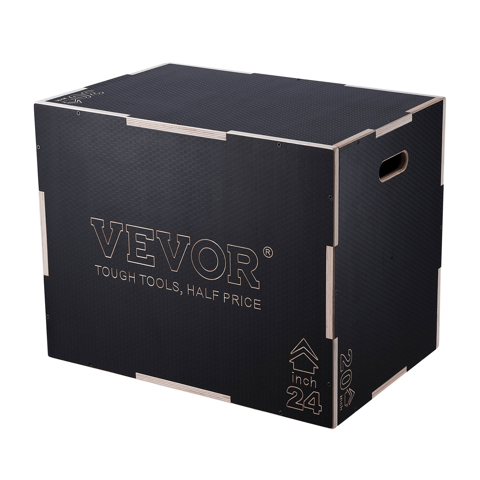 VEVOR 3-in-1 Wooden Plyometric Jump Box – Adjustable Training Platform for Strength & Conditioning