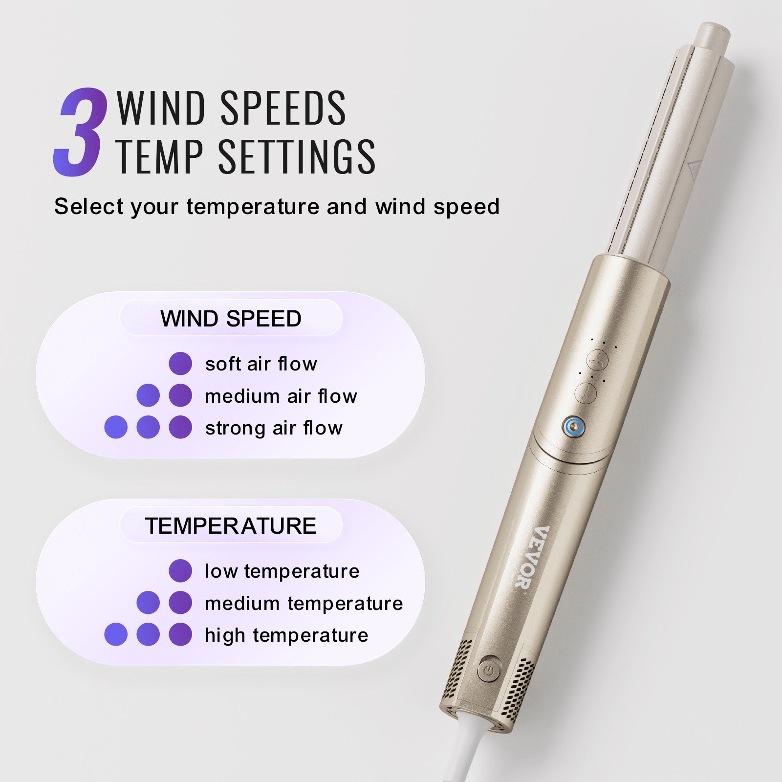 VEVOR 8-in-1 Curling Iron Set with Ceramic Multi-Styler