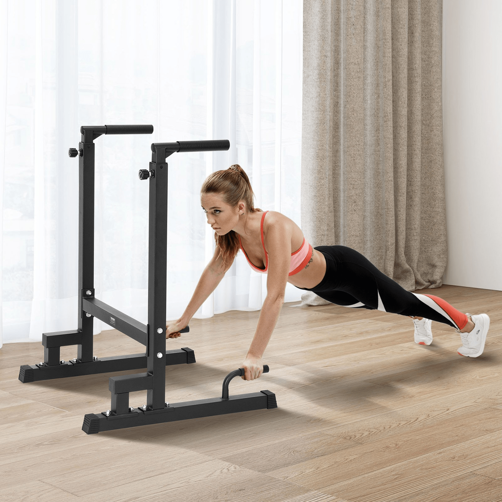 VEVOR Adjustable Dip Bar – Heavy-Duty Strength Training for Home & Gym Workouts