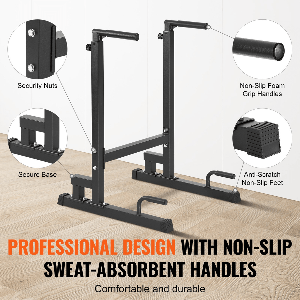 VEVOR Adjustable Dip Bar – Heavy-Duty Strength Training for Home & Gym Workouts