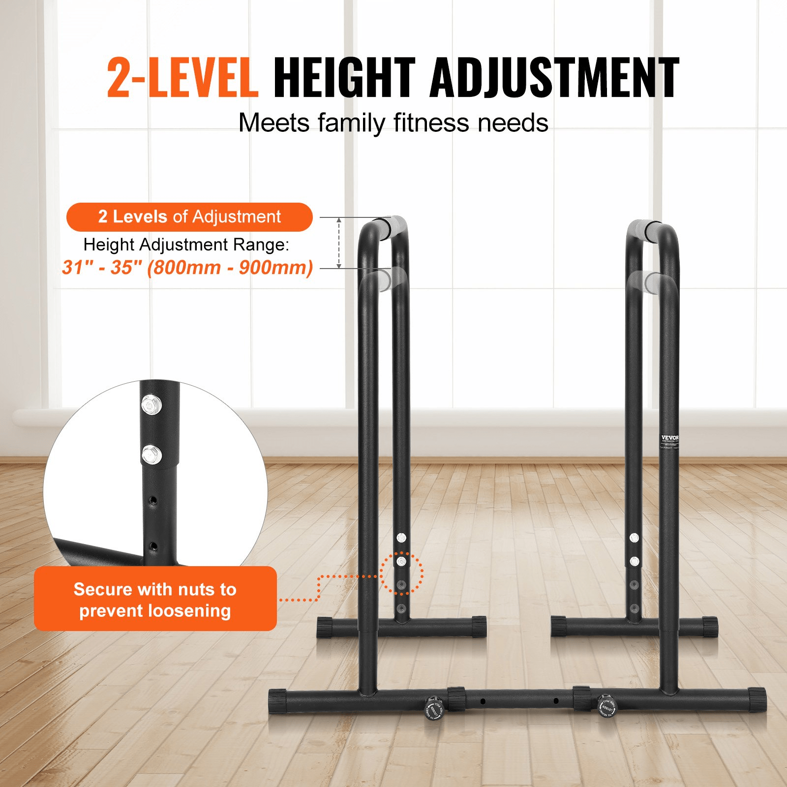 VEVOR Adjustable Dip Bar – Strength Training Station for Home & Gym Workouts