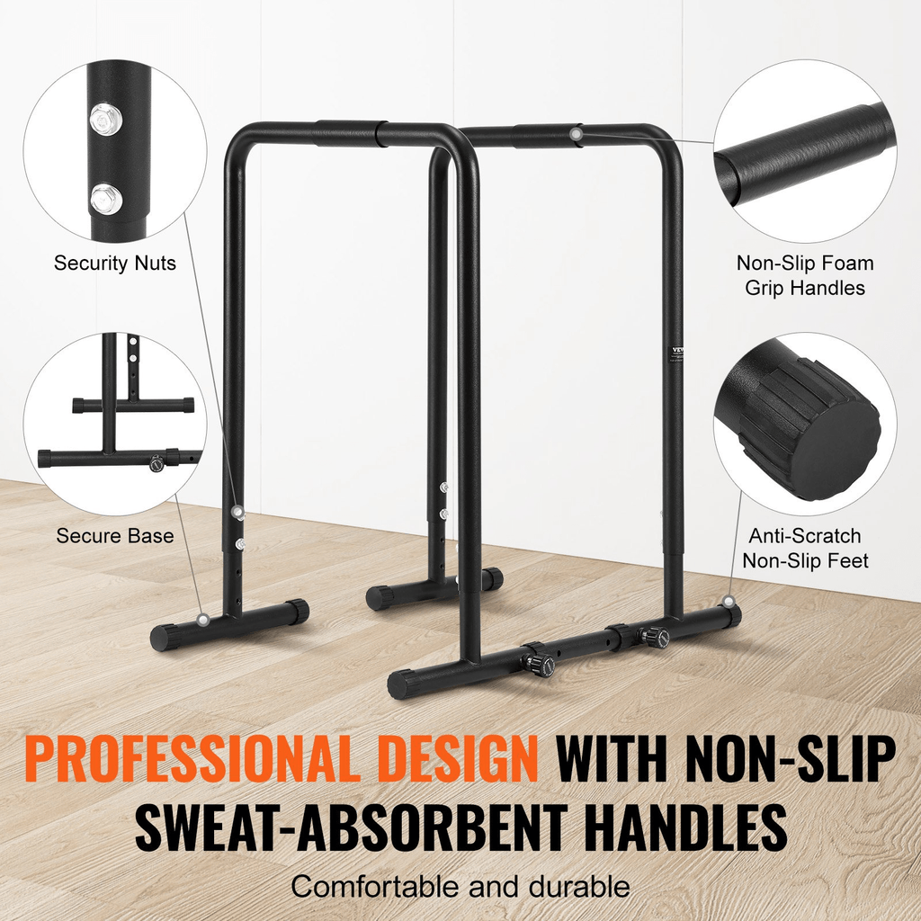 VEVOR Adjustable Dip Bar – Strength Training Station for Home & Gym Workouts