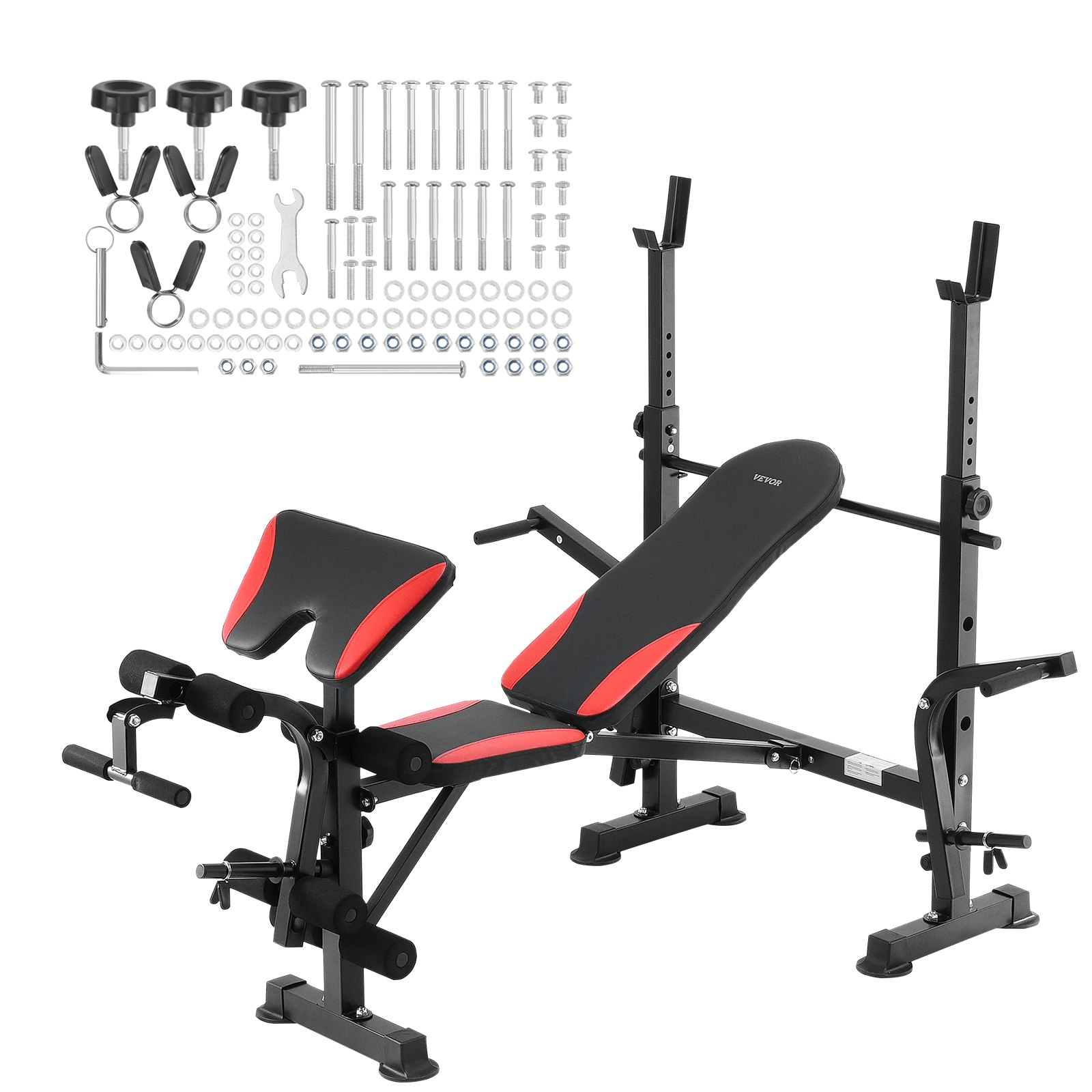 VEVOR Adjustable & Foldable Weight Bench - All-in-One Home Gym Sit-Up Bench