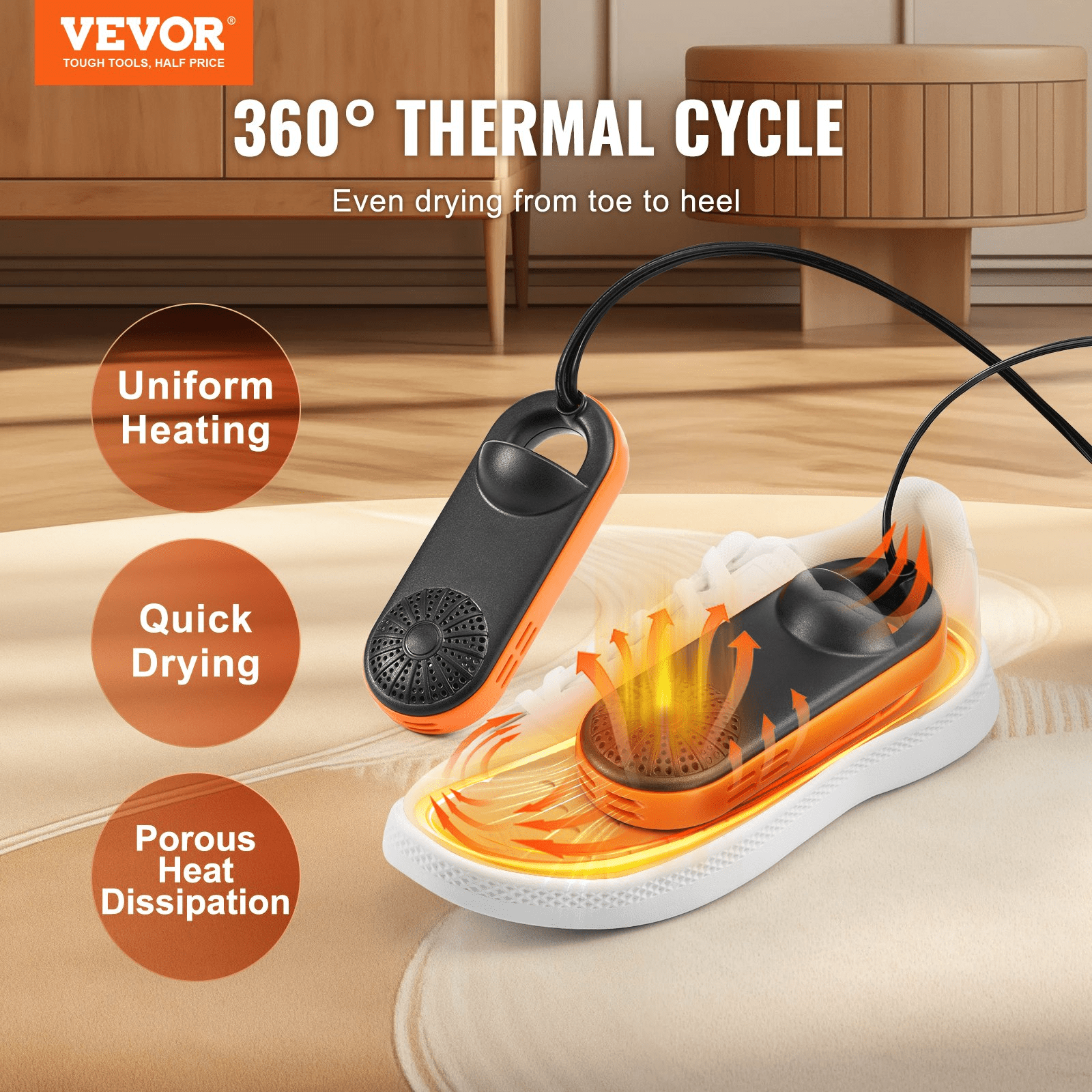 VEVOR Boot and Shoe Dryer | Portable, Low-Heat Odor Control