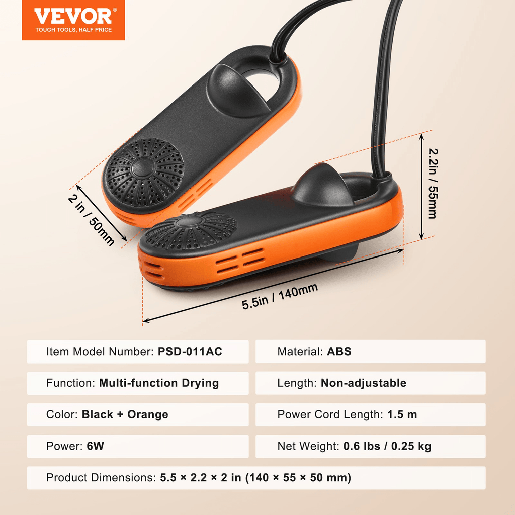 VEVOR Boot and Shoe Dryer | Portable, Low-Heat Odor Control