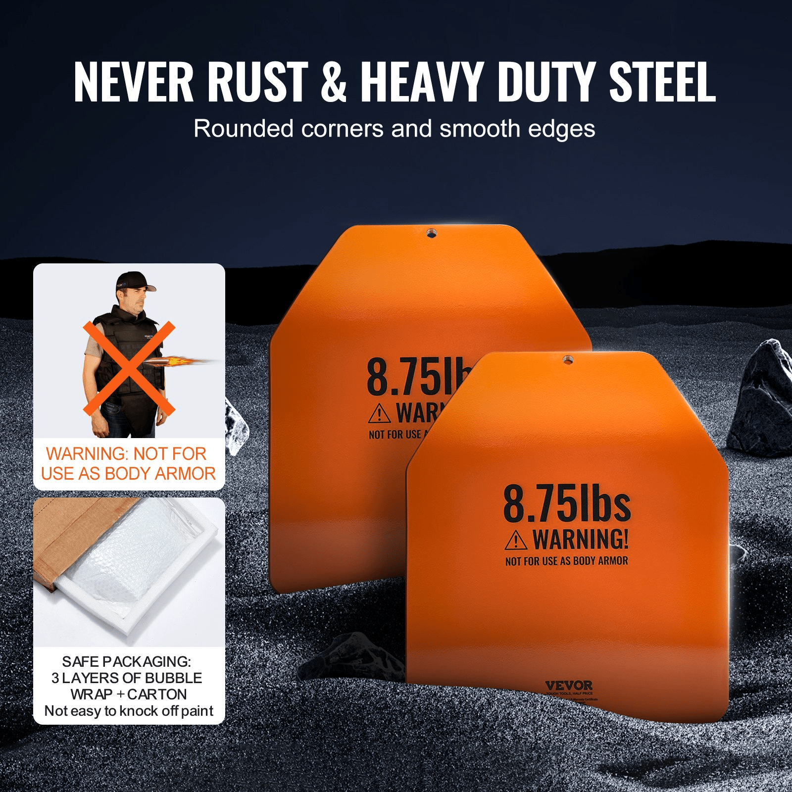 VEVOR Curved Weight Vest Plates - 2x 8.75 LB Plates for Strength Training