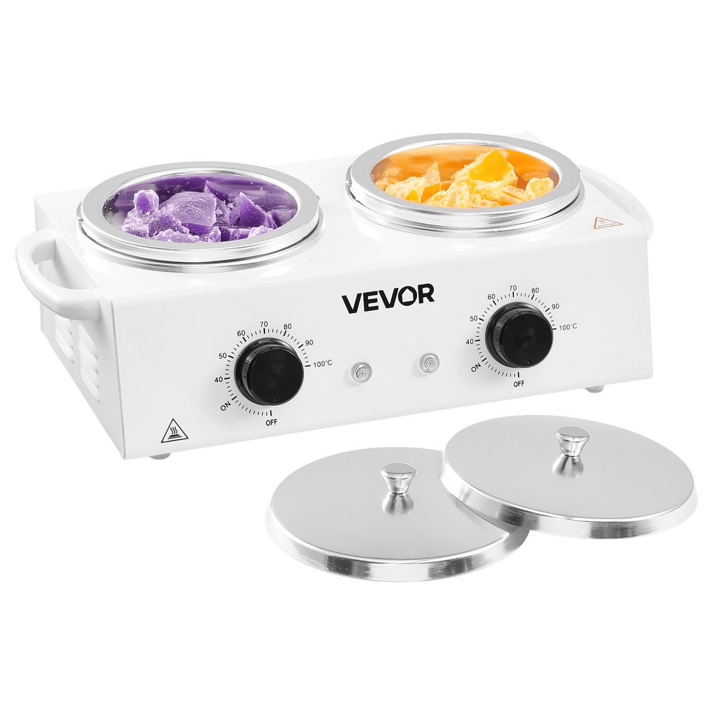 VEVOR Double Wax Warmer 1200ML Professional Dual Wax Heater Pot for Hair Removal