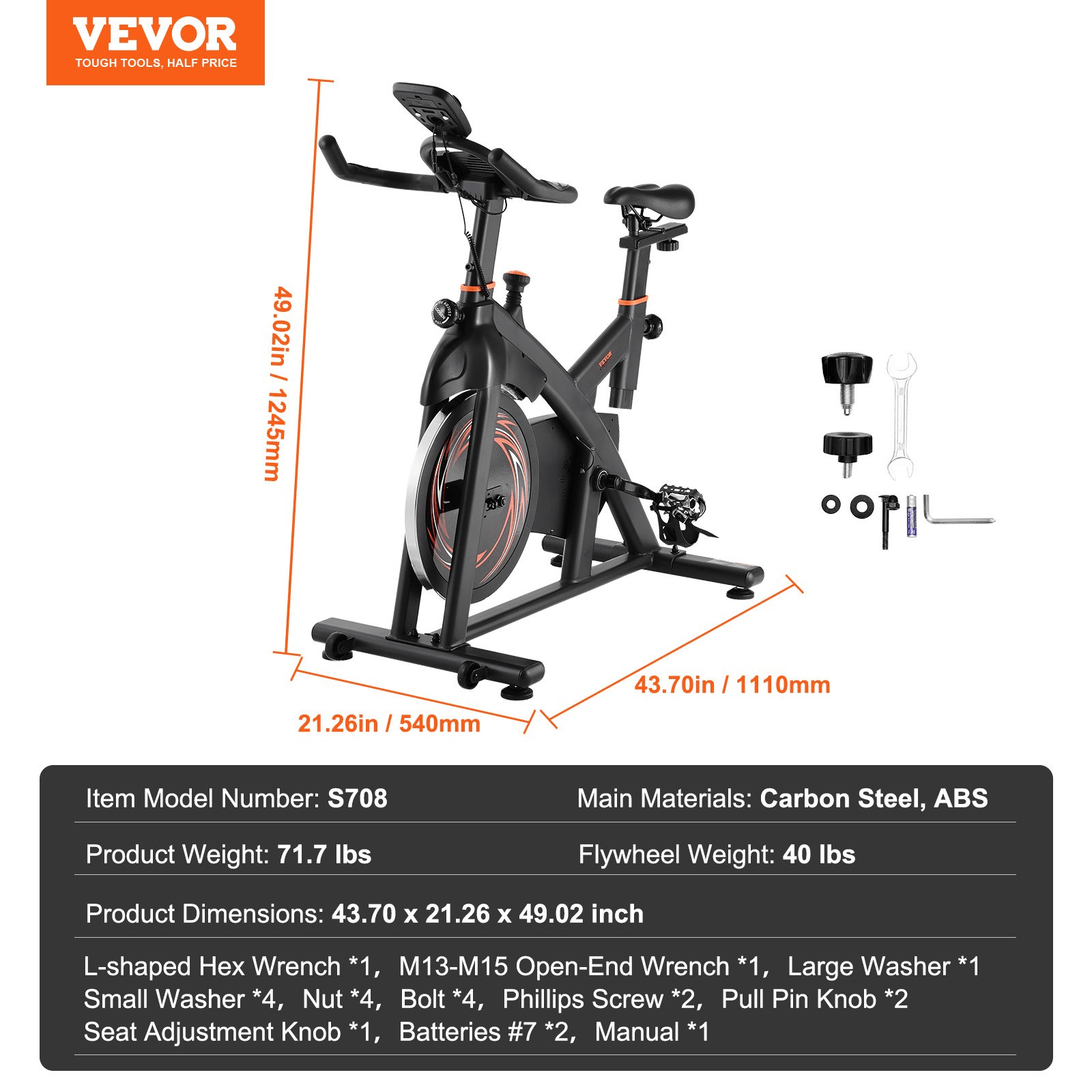 VEVOR Magnetic Exercise Bike for Smooth Indoor Cycling