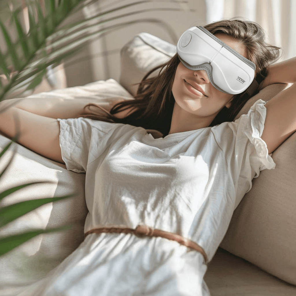 VEVOR Heated Eye Massager with Remote, Heat & Bluetooth