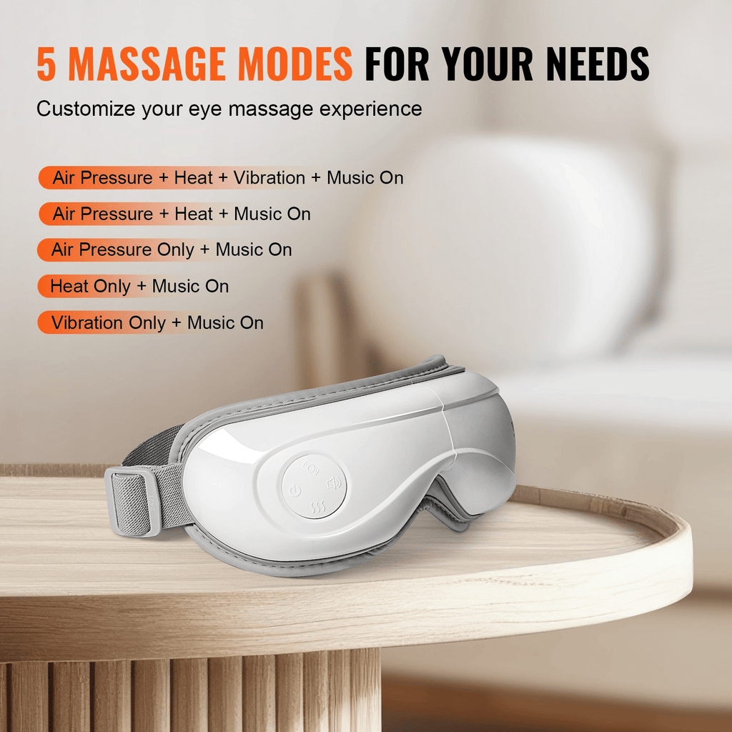 VEVOR Heated Eye Massager with Remote, Heat & Bluetooth