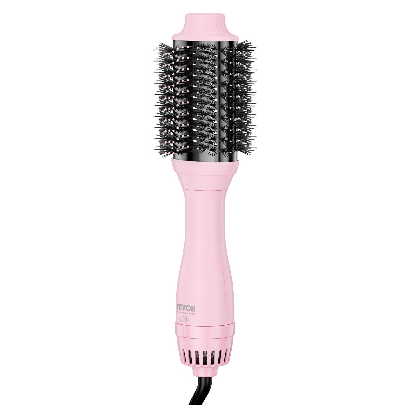 VEVOR Ionic Hair Dryer Brush with Dual Interchangeable Barrels