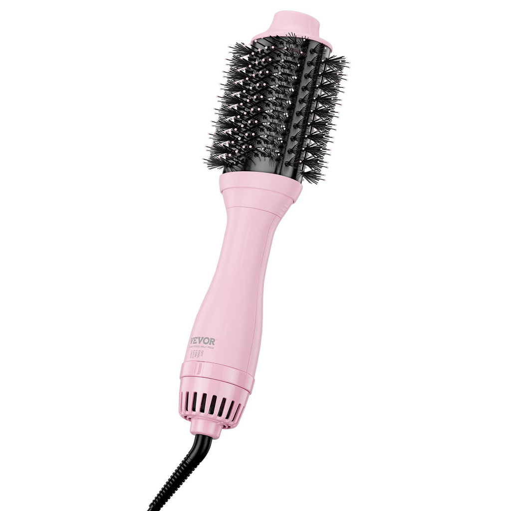 VEVOR Ionic Hair Dryer Brush with Dual Interchangeable Barrels