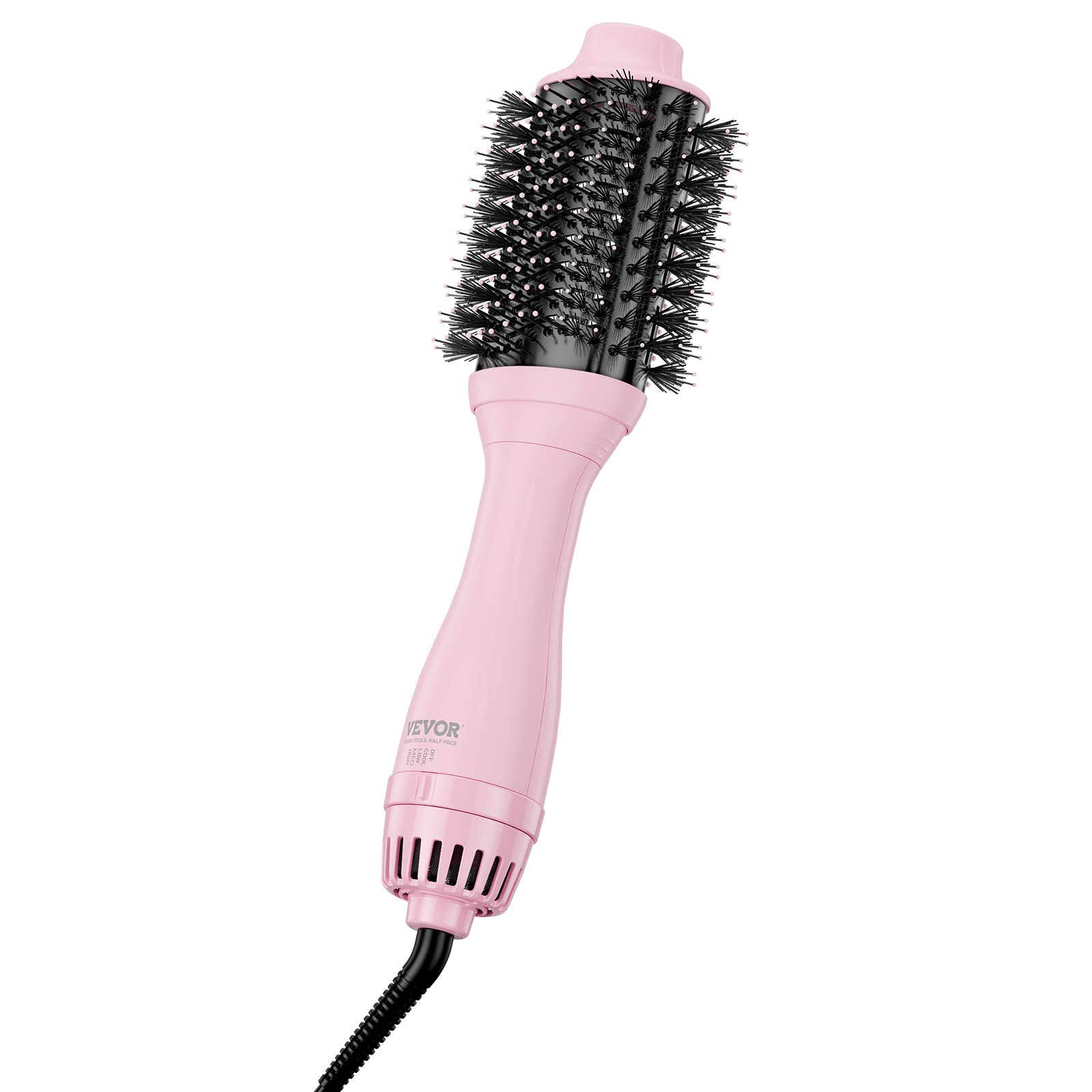 VEVOR Ionic Hair Dryer Brush with Dual Interchangeable Barrels