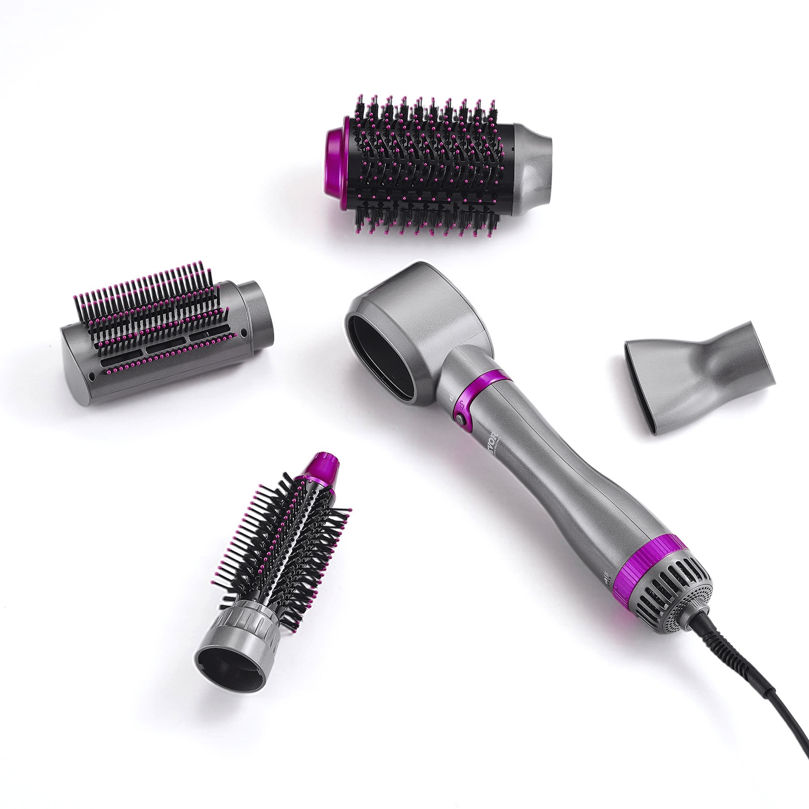 VEVOR Hair Dryer Brush 5‑in‑1 Hot Air Styler with Negative Ions