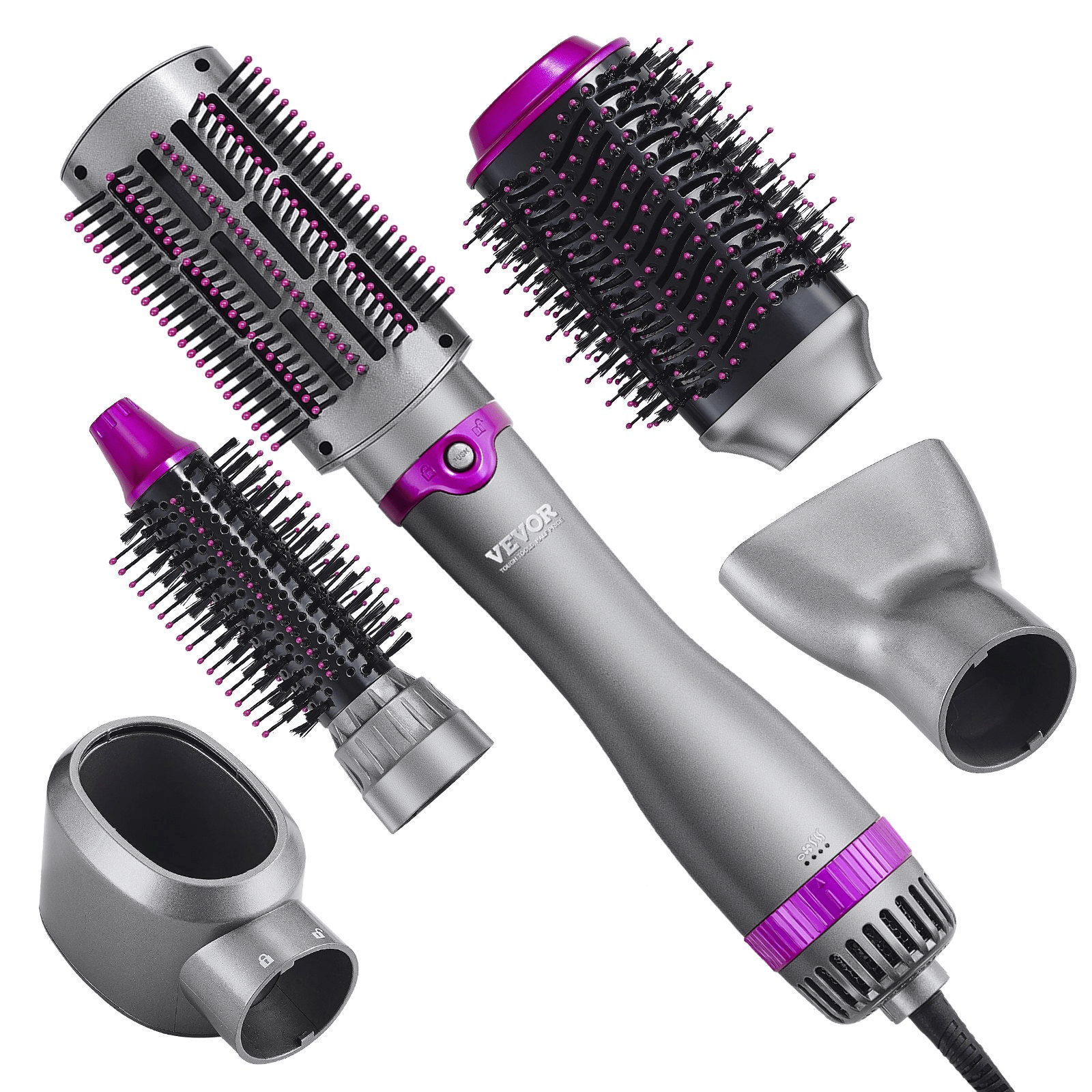 VEVOR Hair Dryer Brush 5‑in‑1 Hot Air Styler with Negative Ions